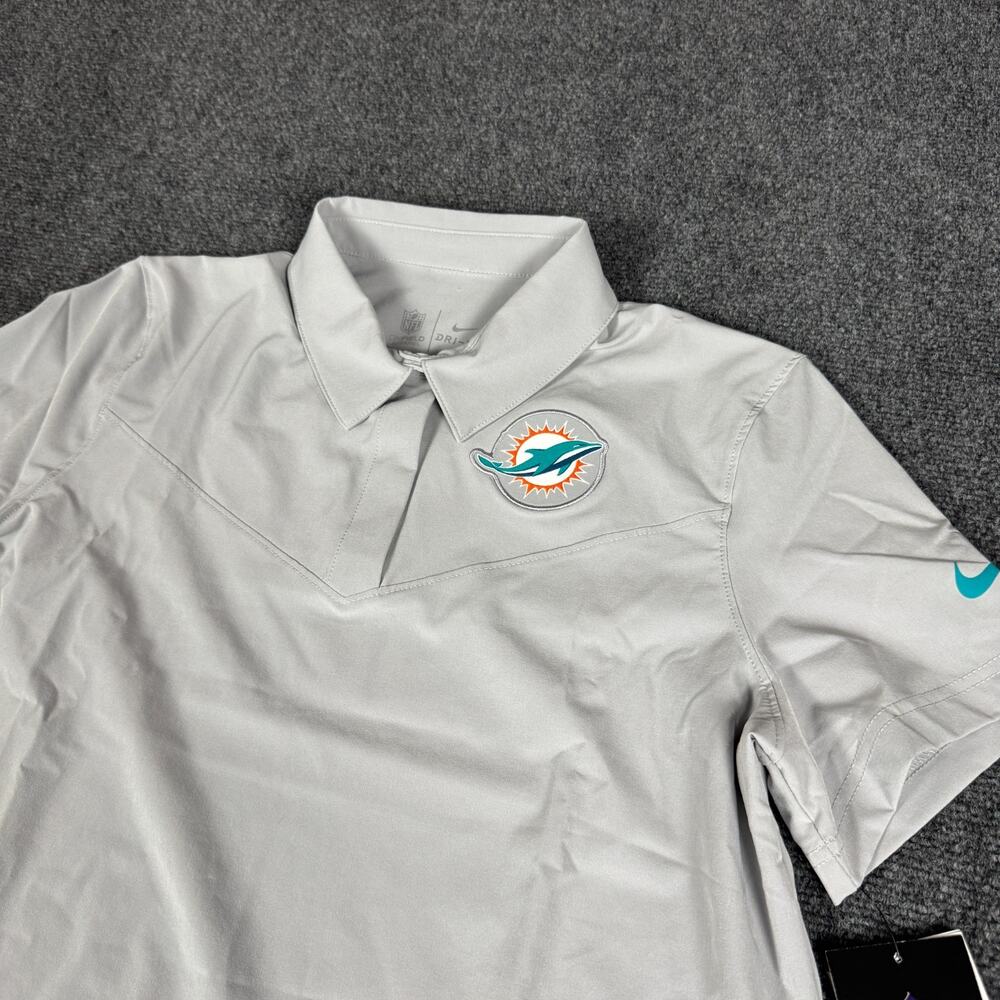 Women's L - Nike Miami Dolphins Sideline Performance Polo On‎ Field Dri-Fit NWT